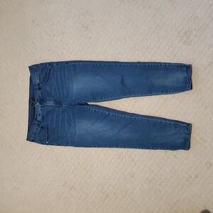 Universal Standard Seine Mid Rise Skinny Jeans, Distressed Blue, 27” Inseam